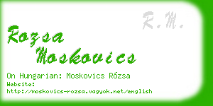 rozsa moskovics business card